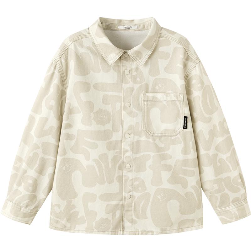 Balabala Boys' Long-Sleeve Denim Shirt