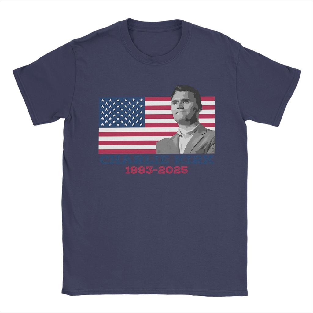 Charlie Kirk 1993-2025 T Shirt Adult Y2K Fun Cotton T-Shirts Summer O-Neck Fashion Tees Print Plus Size Tops
