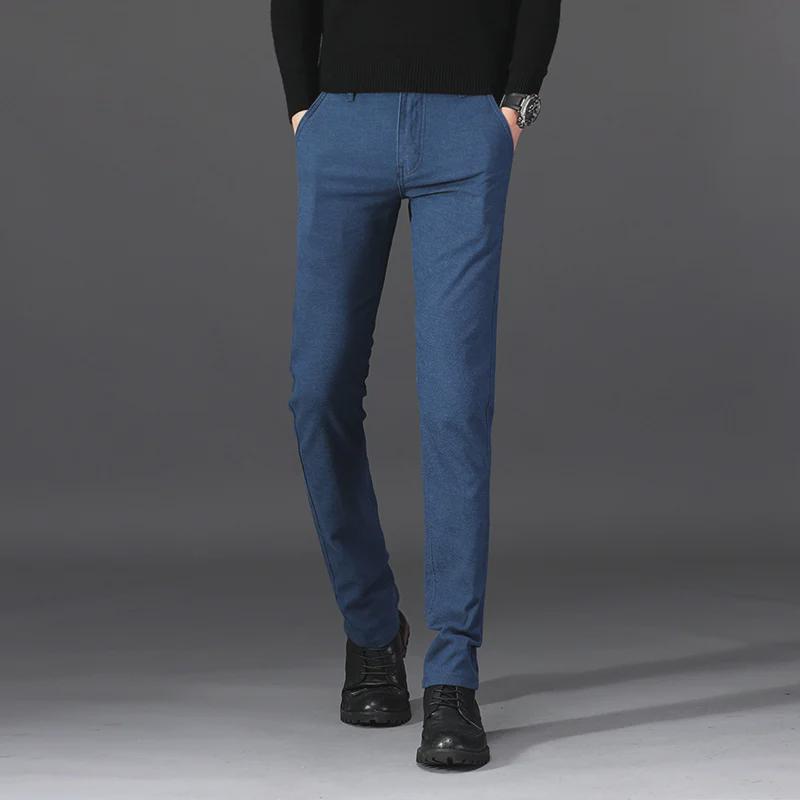 Men's Casual Slim Elastic Cotton & Linen Pants with Simple Open Pockets - Multi-Color Trousers