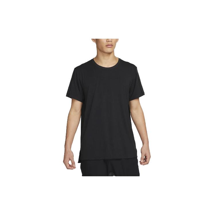 New Nike Yoga Dri FIT Men's CrewNeck Top Black DM7826-010