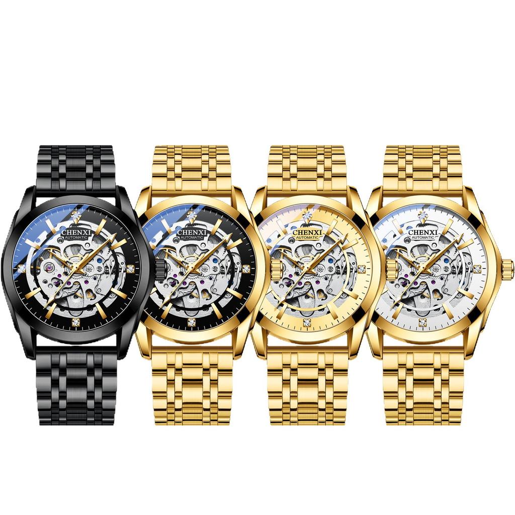 Mens Watches Fashion Luxury Hollowing Automatic Mechanical Watch Waterproof Luminous Watch For Man