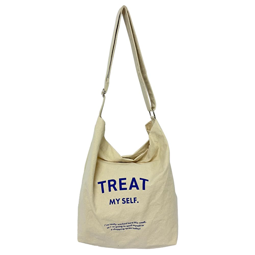JOUET TREAT Shoulder Shoulder A4 Large JOUET Bag, Canvas, J6373, Women's Bag, Compatible, Size, (Ivory)
