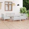 Day and Night - Day and Night Garden Furniture Set 8 Pieces Solid White Pine Wood