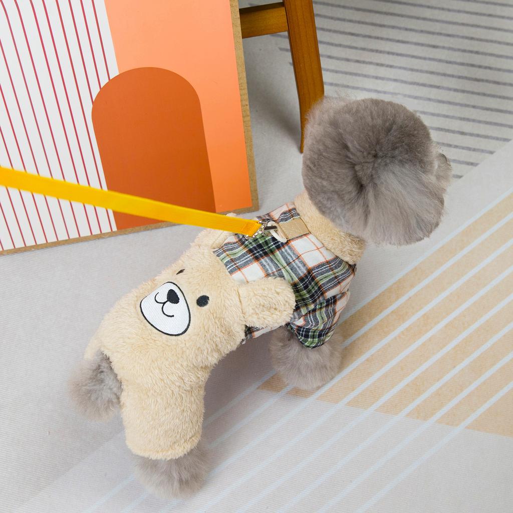 Four-legged Pet Clothes Corgi Teddy Clothes Autumn and Winter New Pet Thickened Warm Dog Cotton-padded Clothes
