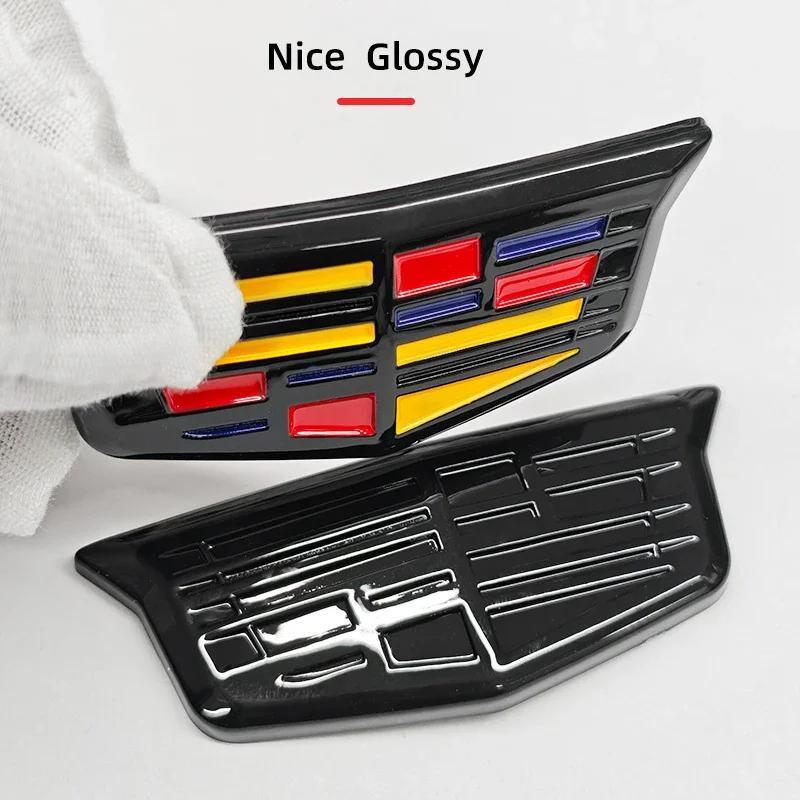 1 piece ABS Car Logo Steering Wheel Decoration Badge Sticker Emblem Accessories For Cadillac CT4 CT5 CT6 XT4 XT5 XT6 XTS ATS
