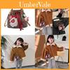 Canvas Kleinkind Weihnachtsmann Crossbody Tasche mit Rot-Karo Muster Für Kinder Tägliche Nutzung