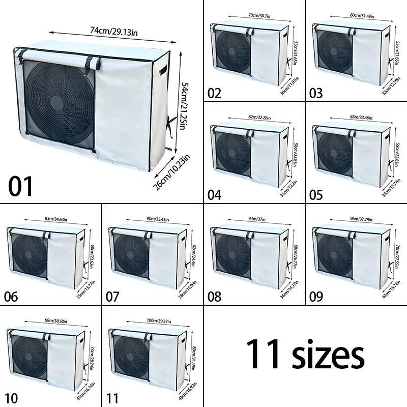 Outdoor Universal Air Conditioner Cover Oxford Fabric Waterproof Dustproof Sun Uv Resistant Washable Air Conditioner Protector