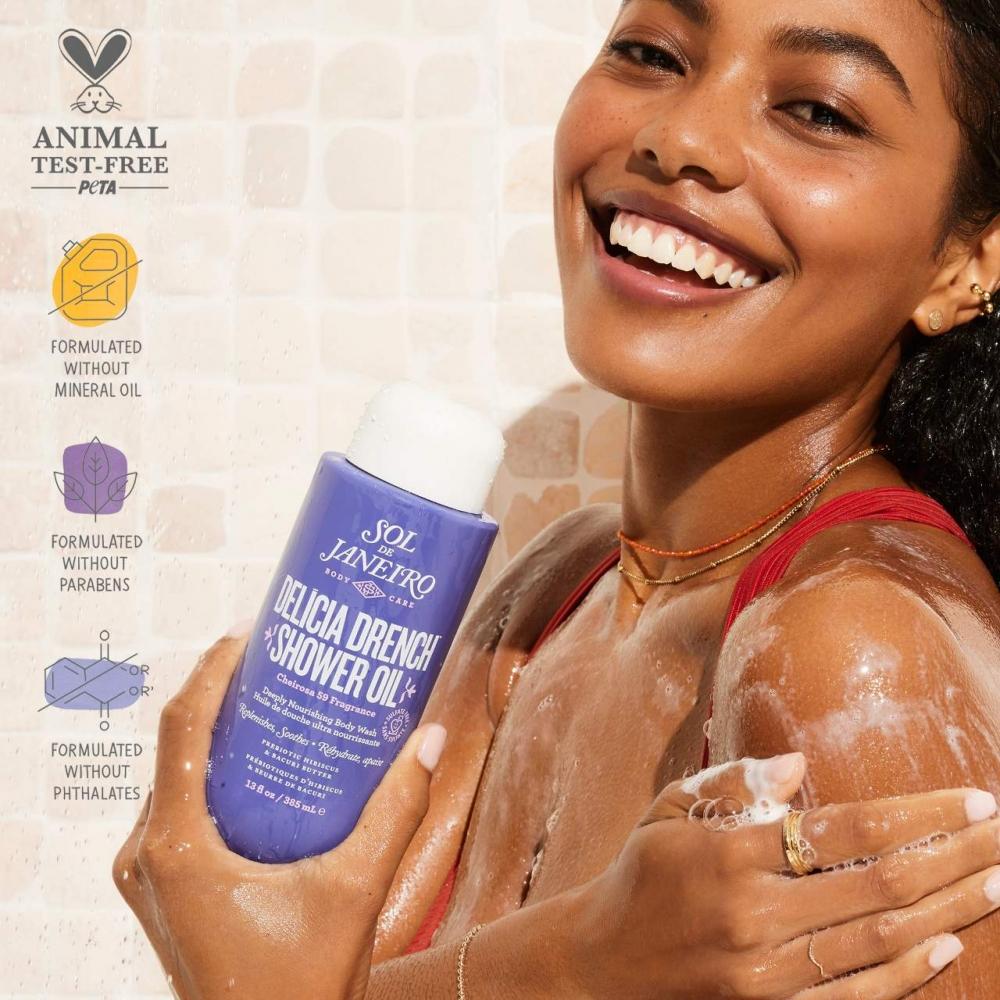 Sol De Janeiro Del Cia Drench Feuchtigkeitsspendendes Duschöl 3,04 oz 90 ml