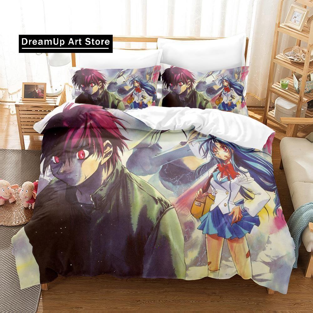 3D Print Fashion Full Metal Panic Bedding Set Boys Girls Single Twin Queen Full Size Duvet Cover Pillowcase Bed Adult Bedroom