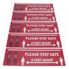 2Set Floor Sticker Safety Distance Sign Marker Warning Decal for Store Hospital SchoolB006
