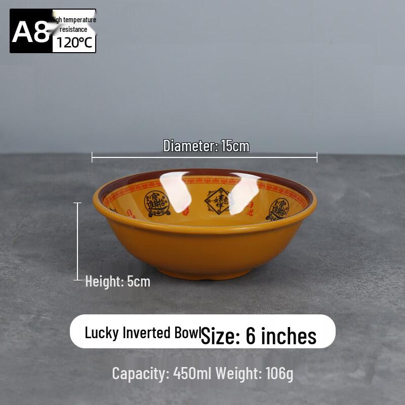 Jingbaodi Tempered Melamine Ramen Bowls (Set of 10)