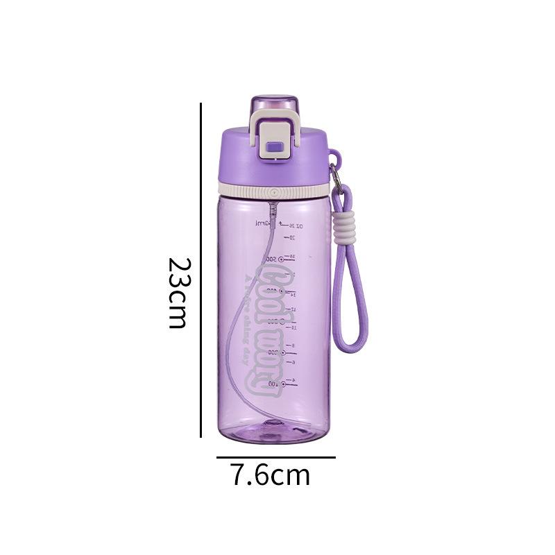 Water bottle summer multi-functional spray water cup with scale large capacity leak-proof direct drinking cup outdoor portable sports water cup
