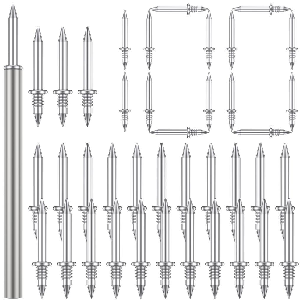 100/200/400 pieces double-headed seamless nails baseboard seamless nails metal anti-rust traceless wood fasteners