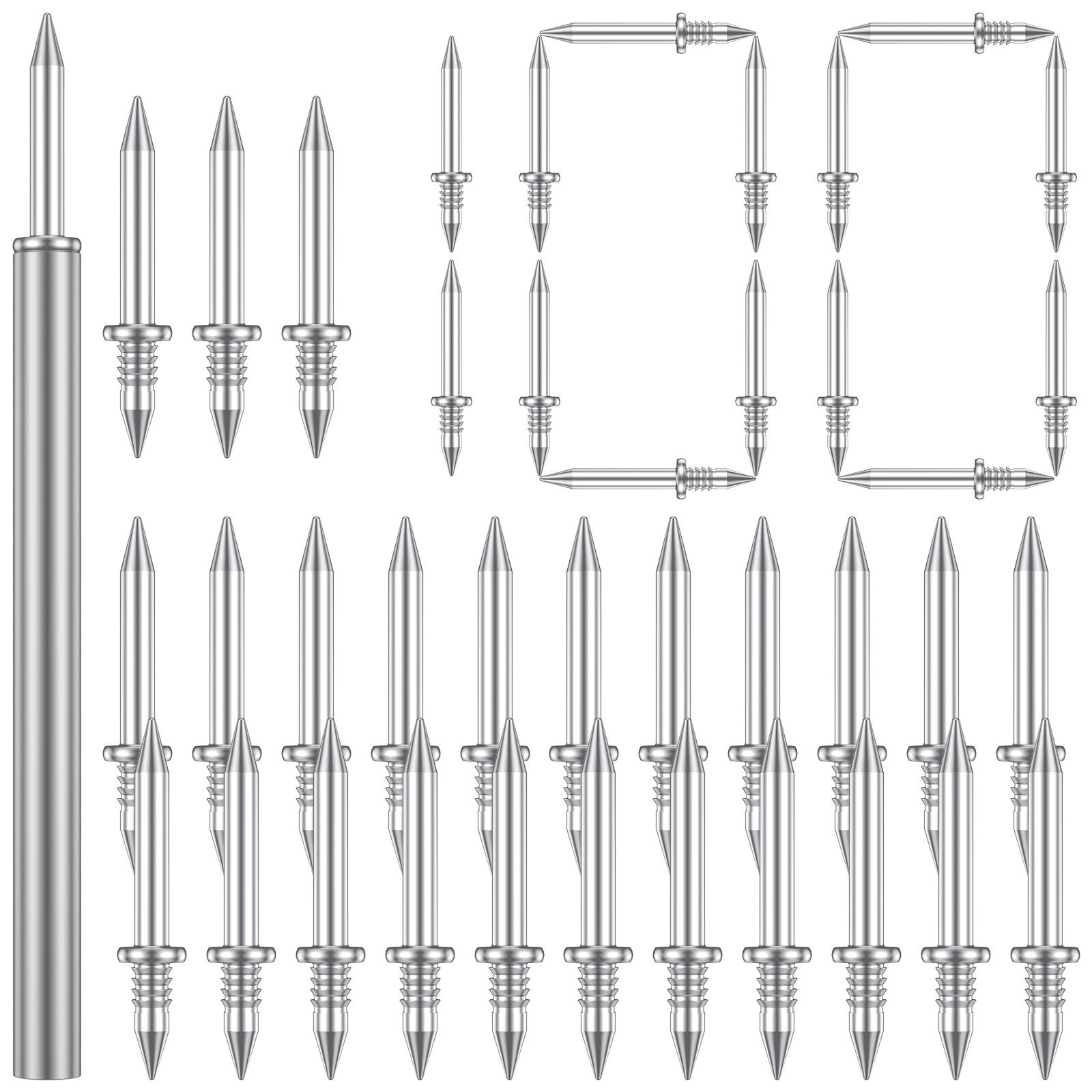 

1 комплект Двухголовочный плинтусный гвоздь Бесшовный гвоздь Металлический плинтус Без следов Гвозди Набор саморезов с 2 стержнями для плинтуса