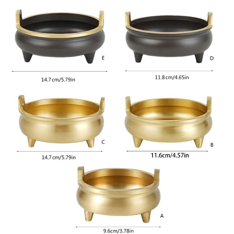 Traditional Brass Incenses Burners Incenses Holder for Spiritual Practices and Meditations Space Rusts resistant Censers