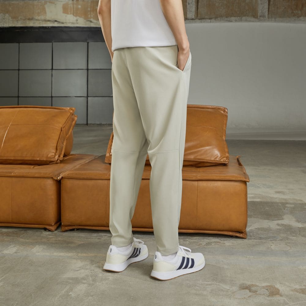 Adidas M L Wvn Pants Solid Lightweight Business Casual Knitted Sports Pants Men Pants Light-Sesame Light-Gray JI9063