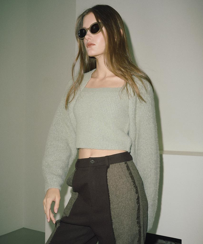 ETMON Bolero Set-Up Knit Ash Khaki