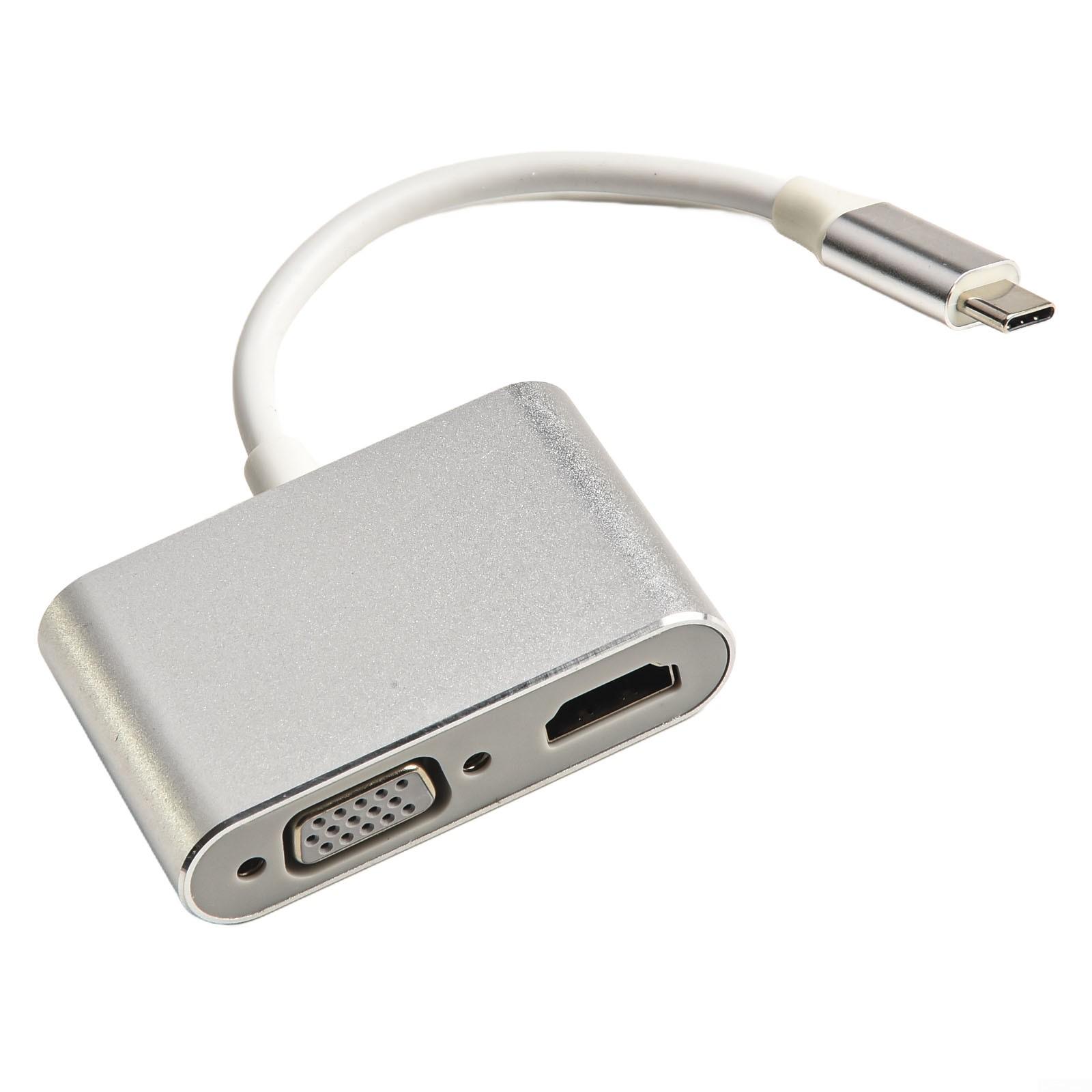 

Адаптер USB C 3.0 PD Dock Hub для телевизоров и дисплеев Crystal с большим экраном серебряный