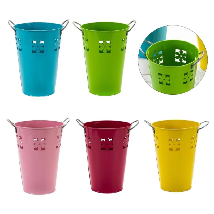 Iron Bucket Flower Pots Vintage Flower Container Metal Vase Bucket for Plant