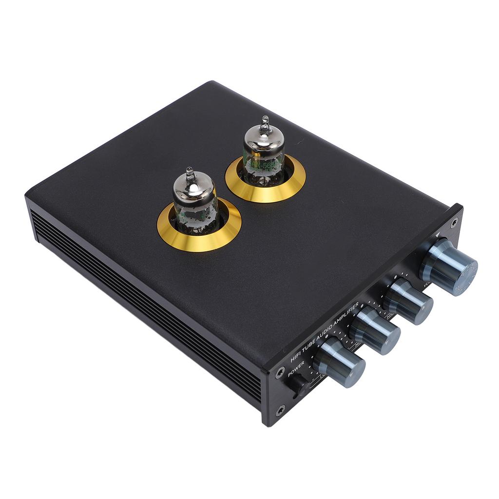 Bench Preamplifier Compact Built in Circuit Guard Electric Tube HiFi Audiophile Preamplifier for Home EU Plug