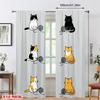Set Of 2 Cartoon Cat Print Curtain Polyester Drapes Home Decor Kids Room Window Treatment With Rod Pocket Blackout Perfect For