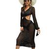 Sexy Beach Cut-out Dress Beach Skirt Seaside Vacation Sexy Hollow out Backless Dress Women
