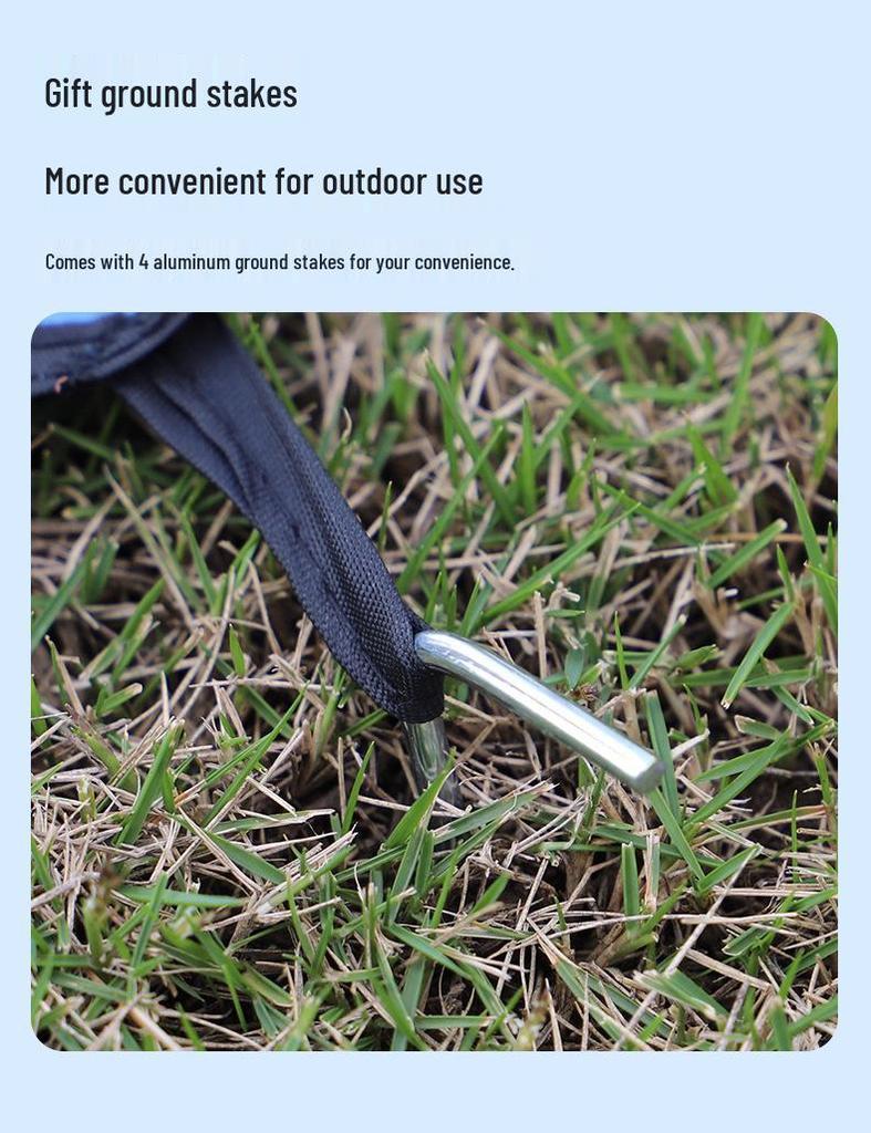 Silver-Coated Oxford Cloth Outdoor Tent Mat - Moisture-Proof Ground and Picnic Blanket