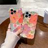 Advanced Korean Oil Painting Soft TPU Phone Case for Apple for iPhone 15 14 13 12 16promax Twist Featuring Beautiful Flowers