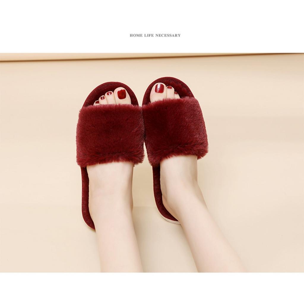 Mao Mao Slippers, Women's Shoes, Outerwear Shoes, Cotton Slippers, Thermal Shoes, Casual Slippers, Breathable, Cotton Shoes