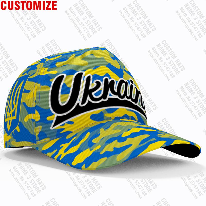 Ukraine Baseball Cap Free 3D Custom Made Name Number Team Logo Aw Hat Ukr Country Travel Ukrainian Nation Ukrayina Flag Headgear