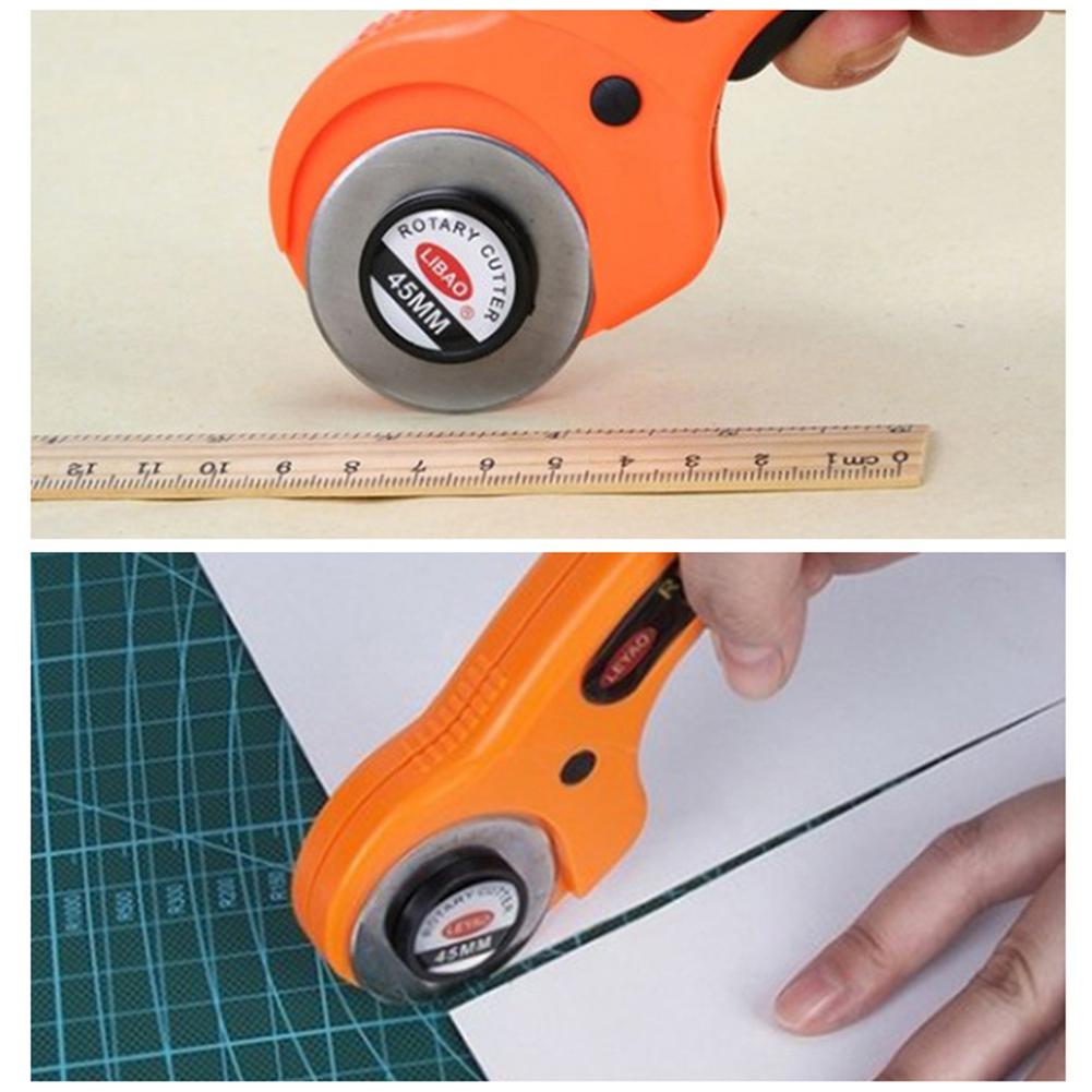 45mm Patchwork Roller Wheel Knife Cloth Cutting Knife Leather Paper Fabric Craft Fabrics Rotary Cutter DIY Sewing Accessories