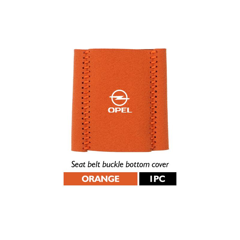 Suede Car Seat Belt Base Buckle Protector Cover Auto Accessories For Opel Vectra Zafira Meriva Mokka Grandland Vivaro Antara BL6