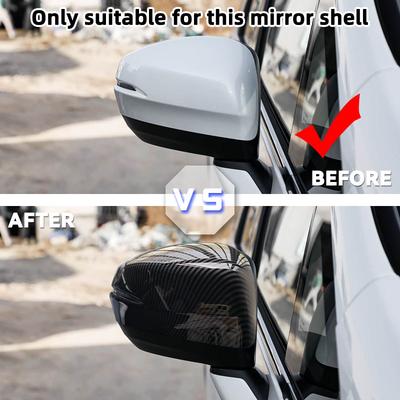 For Honda Odyssey 2015-2025 Rearview Side Mirror Cover Wing Cap Exterior Door Rear View Case Trim Sticker Carbon Fiber Look
