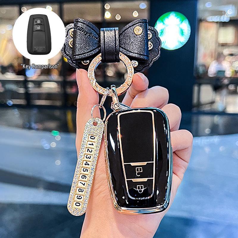 Toyota Key Case for Camry, RAV4, Wildlander, Levin, Crown, Lu Fang - Suitable Keychain Bag for Men and Women.