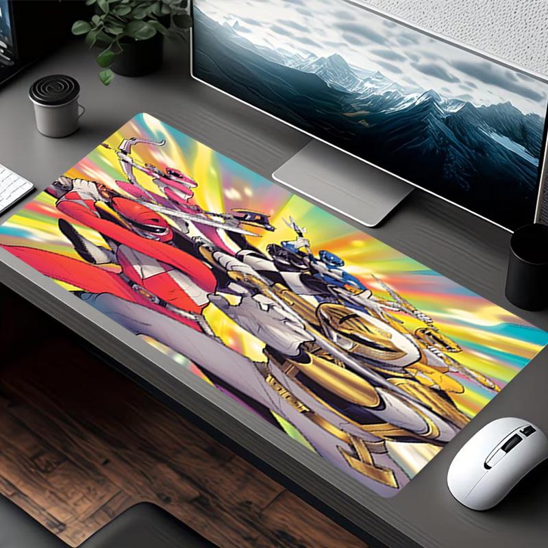 Mighty Morphin Power Rangers Print Mouse Pad, for Keyboard Pad Laptop PC Mat for Office Home Use, Desk Decor, Perfect Birthday Gift for Gamers