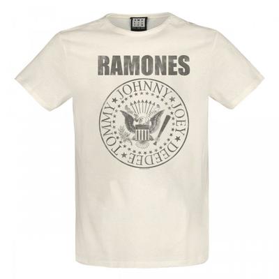 Amplified Unisex Adult Vintage Shield Ramones T-Shirt