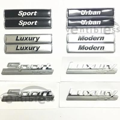 2 Δύο πακέτα Luxury Modern Urban Sport Refit Car Auto Fender Έμβλημα Αυτοκόλλητο σήμα για THE E36 E30 E34 E39 E46 E60 E90 F10 F30