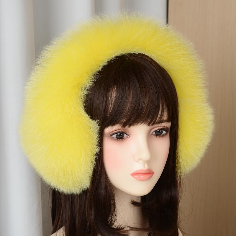 Women's Cute Fox Fur Earmuffs - Warm Winter Ear Warmers
