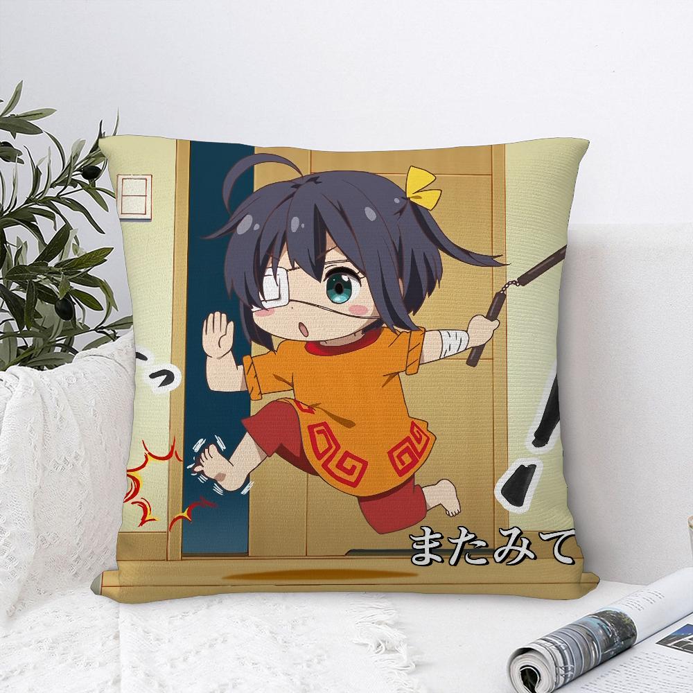 Anime T-Takanashi Rikka Pillow Case Sofa Decorative Home Double-sided Print Plush Square Throw Pillow Covers Cushion Decor Cover