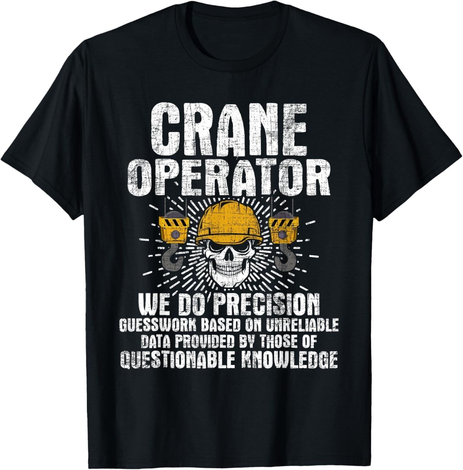 Crane Operator - Skull USA Flag Crane Driver Construction Gift Unisex T-Shirt S разноцветный