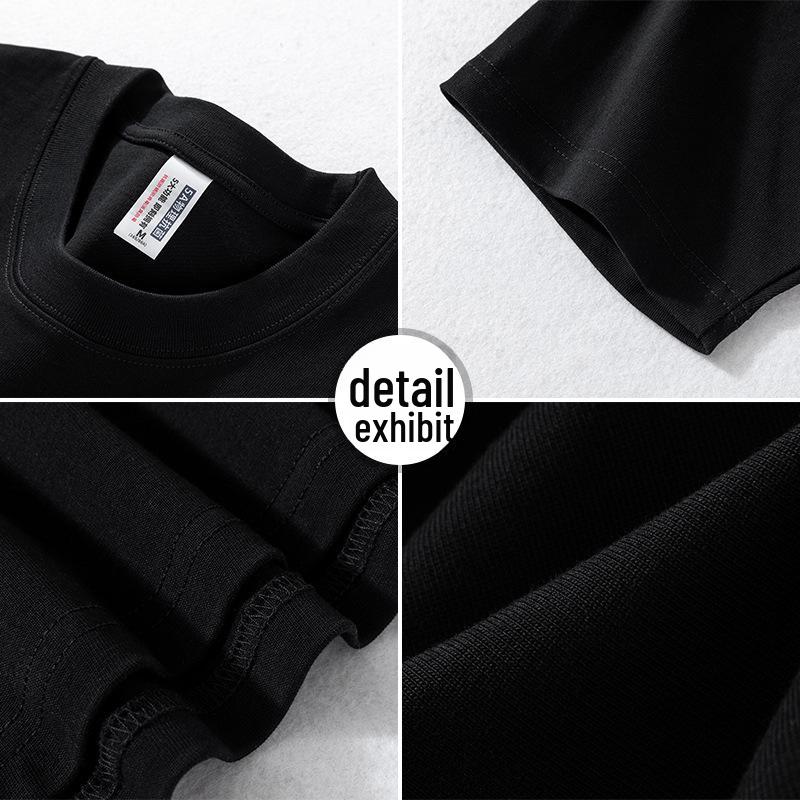 Unisex Antibacterial Cotton Double Yarn T-Shirt - 280g, Short-Sleeve, Loose Fit