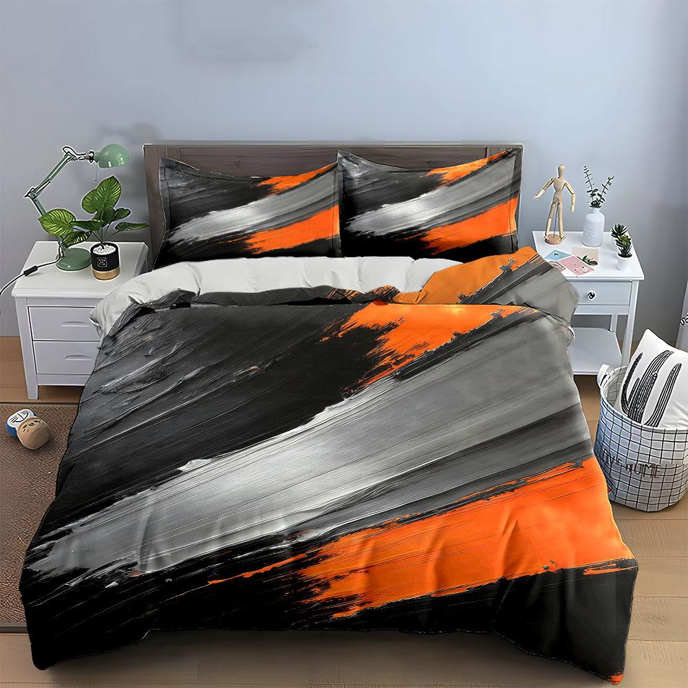 Bold Brushstroke Color Streaks. Bedding Sets Duvet Cover Sets Duvet Covers Pillowcases(1* Duvet Cover 2* Pillowcases Without Duvet Insert)