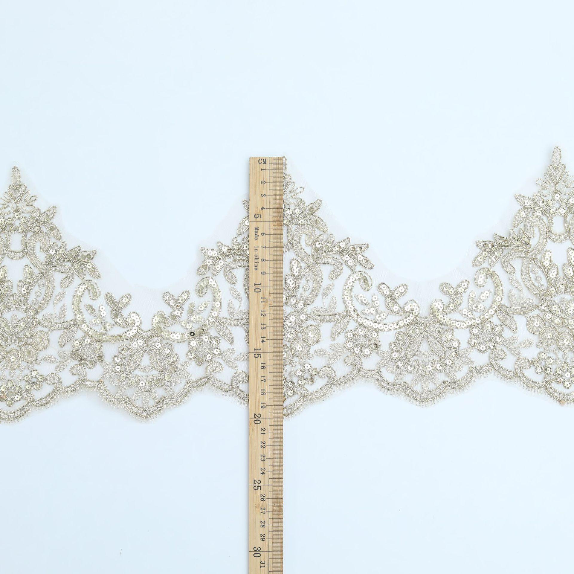 

20 см Золотое Автомобильное Костяное Кружево с Бусинами Кружево с Детской Одеждой Одежда для Выступлений Танцевальная Одежда Декоративные Одежные Аксессуары With gold/20CM