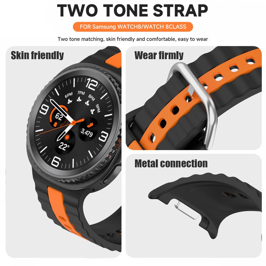 Sports Silicone Strap for Samsung Galaxy Watch 8/8 Classic Quick Breathable Wristband for Galaxy Watch 8 40 44mm Accessorie