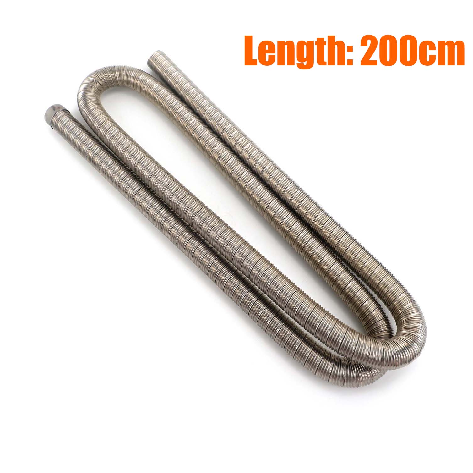 

200см 24мм Двухслойная выхлопная труба Воздушный дизельный парковочный отопитель Труба из нержавеющей стали Газоотводный шланг для автомобиля Каравана Кемпера