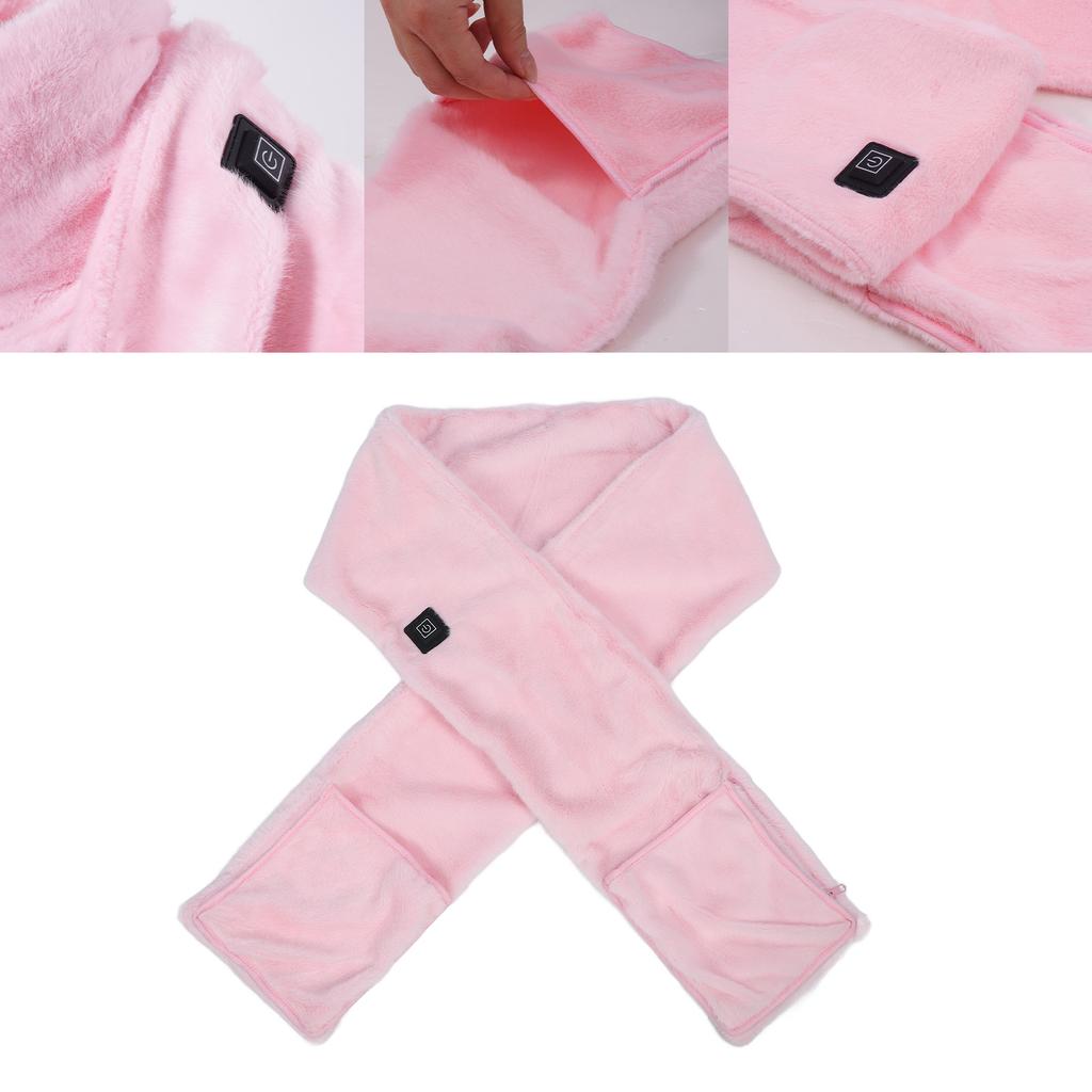 Heated Scarf USB Anti Cold   Lasting Quick Heating Soft Electric Heating Scarf Neck Warmer for Winter
