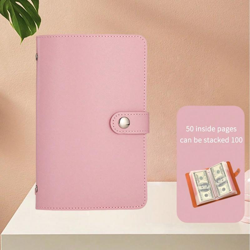 100pcs Envelopes Value Challenge Refillable Binder Money Saving Binder, Multi-Functional Loose-Leaf Storage Pouch, Portable Organizer,School Supplies