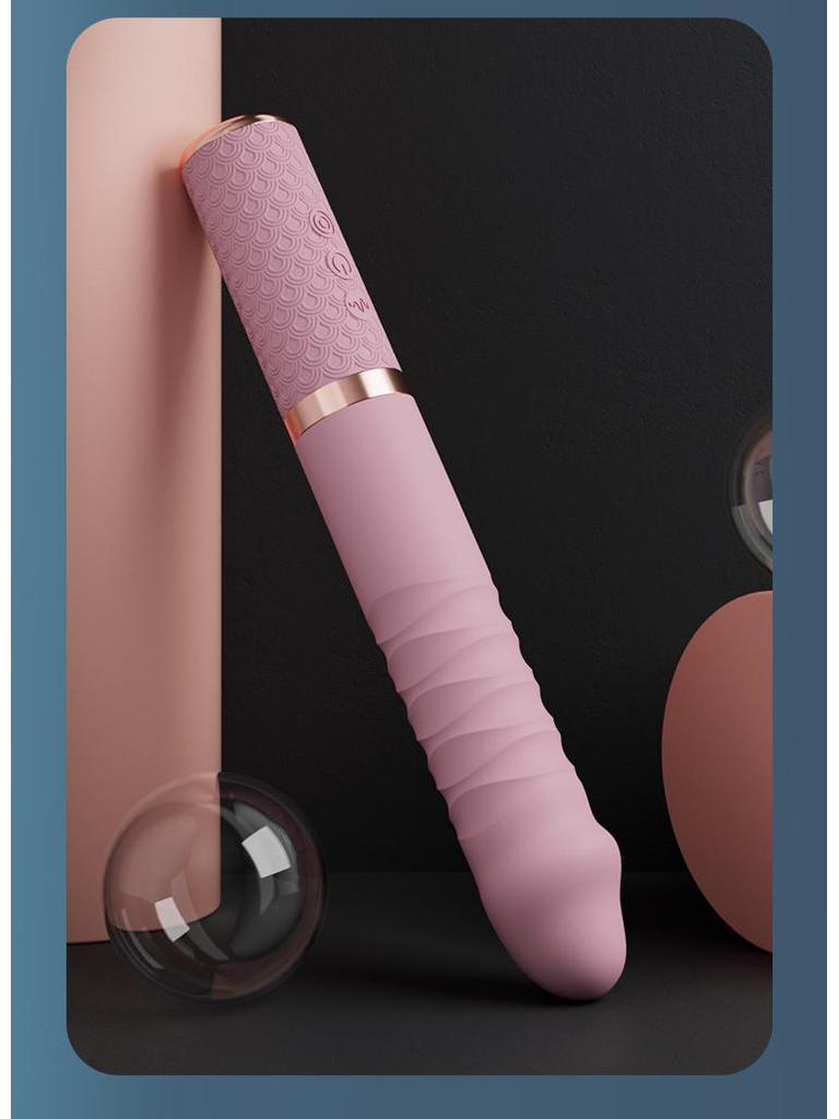 Women's Vibrating Massage Wand with Telescopic Motion and Stimulating Functions