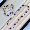 Sens du Design Lapis Lazuli Naturel Cristal Artificiel Perle Sens du Design Collier Multicouche Chaîne de Clavicule