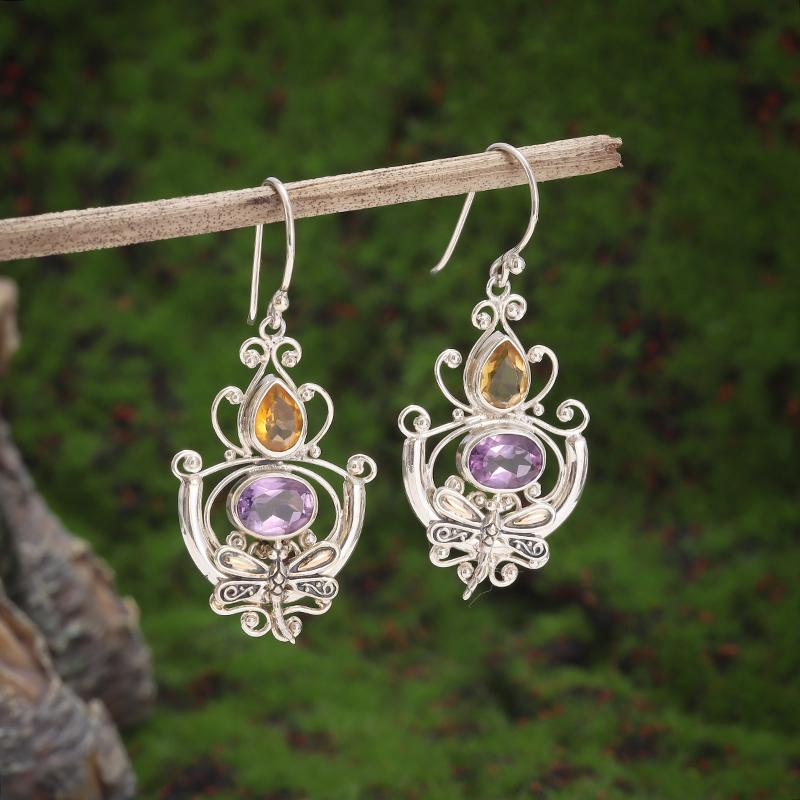 Retro Ethnic Style Red Zircon Earrings for Women, Elegant Earrings Accessories